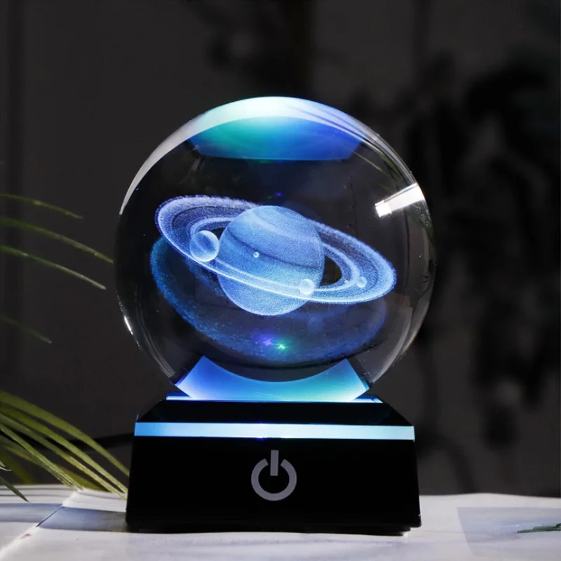 3D Crystal Ball Laser Engraved Planet Crystal Ball Solar System Globe Astronomy Gift Birthday Gift Glass Sphere Home Decoration - Image 3